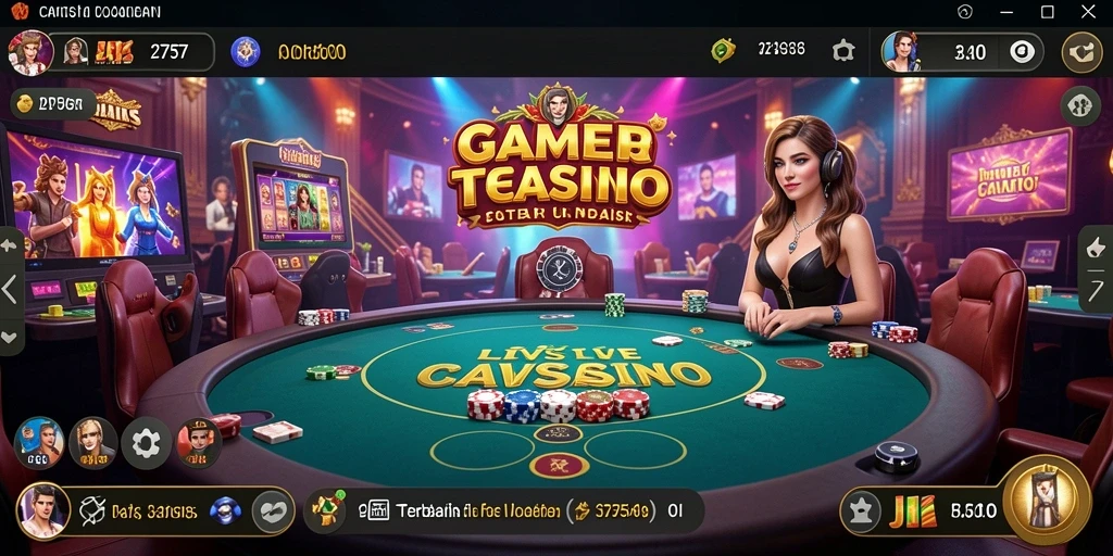 Tampilan gameplay mendebarkan di Live Casino 2757.