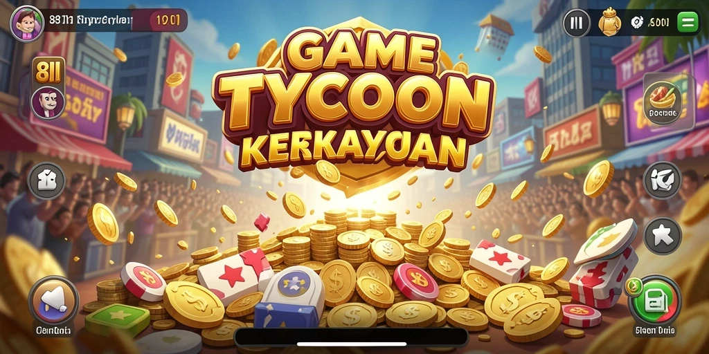 Screenshot utama 8II menampilkan suasana permainan Tycoon yang dinamis dan menyenangkan.