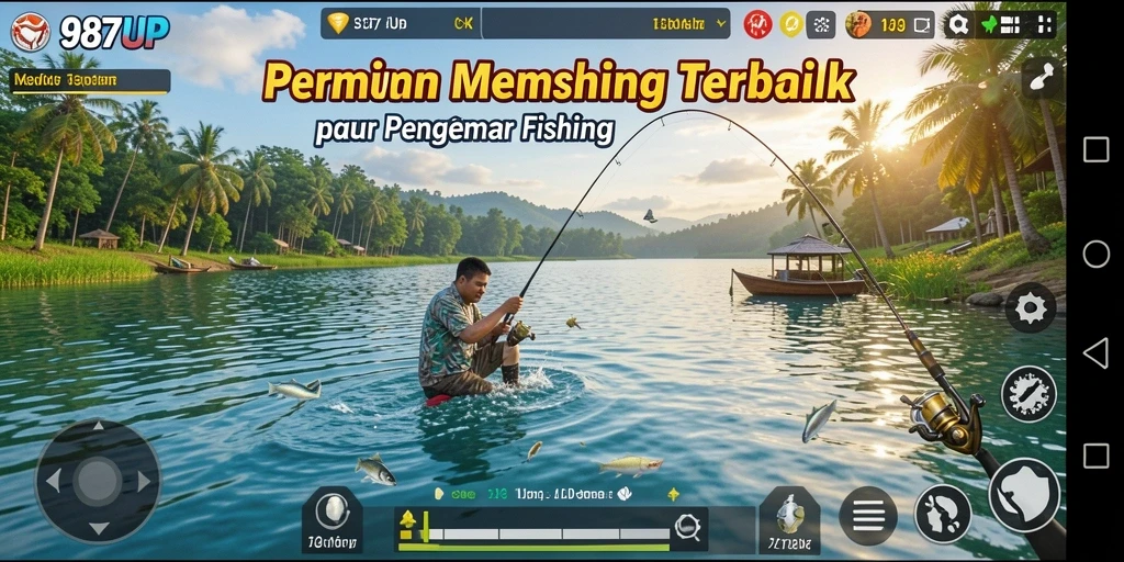 Screenshot gameplay <strong>987UP</strong> yang menampilkan aksi memancing seru.