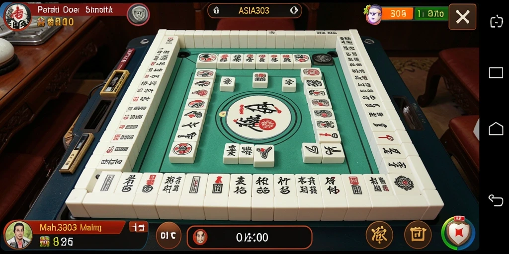 Tangkapan layar utama ASIA303 menampilkan gameplay Mahjong yang menarik.