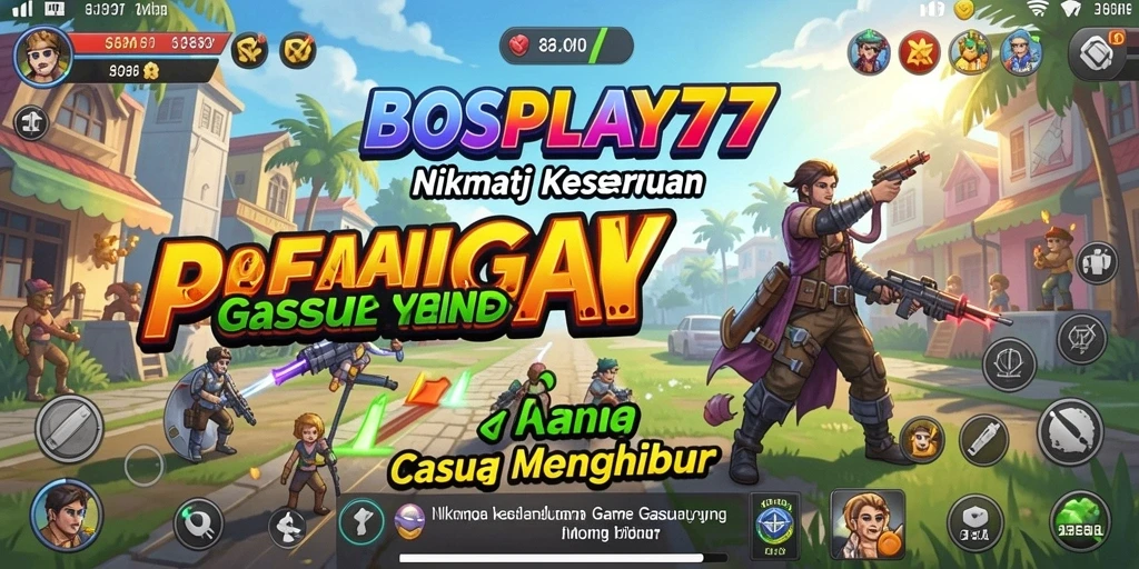 Tampilan gameplay BOSPLAY77 yang seru dan menarik.