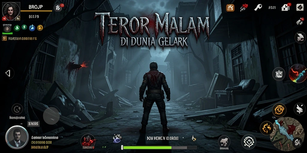 Screenshot menampilkan gameplay mendebarkan dalam atmosfer horor yang mencekam.