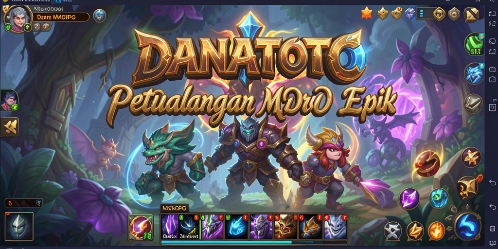 Tangkapan layar dari pertempuran epik dalam DANATOTO.