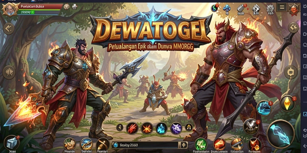 Tampilan gameplay seru di DEWATOGEL yang menampilkan pertempuran epik.