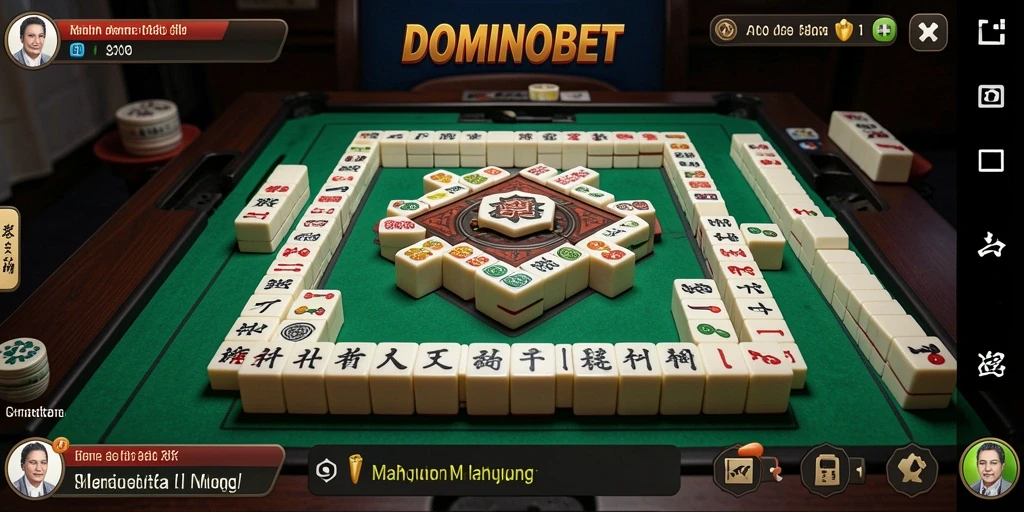 Tampilan gameplay Mahjong yang menarik di DOMINOBET.