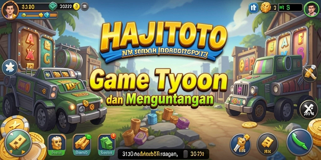 Screenshot gameplay HAJITOTO yang menunjukkan aksi mengelola bisnis.