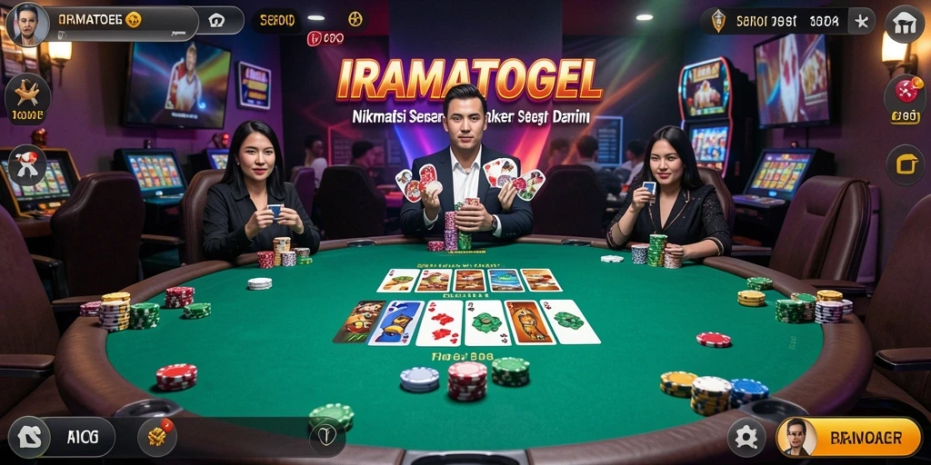 Screenshot gameplay IRAMATOGEL menampilkan pengalaman seru bermain Poker.