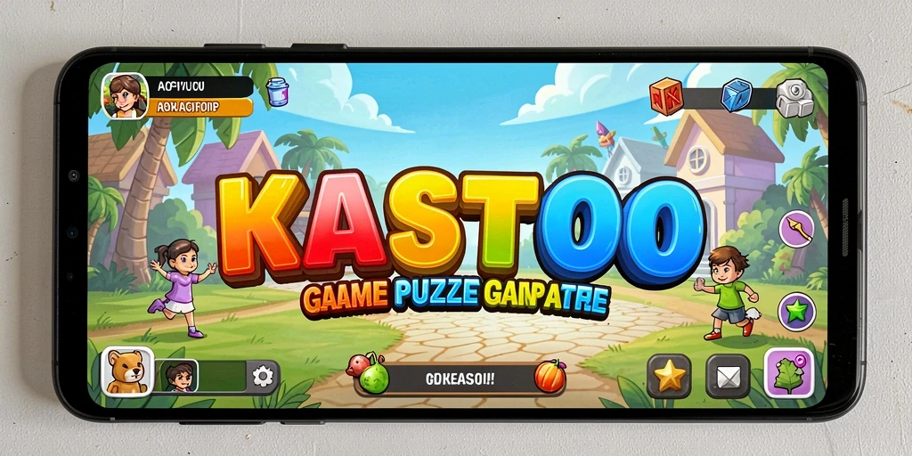 Tampilan gameplay KASTOTO dengan berbagai level puzzle yang menarik.
