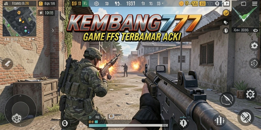 Screenshot gameplay KEMBANG777 yang menampilkan aksi tembak-menembak yang intens.