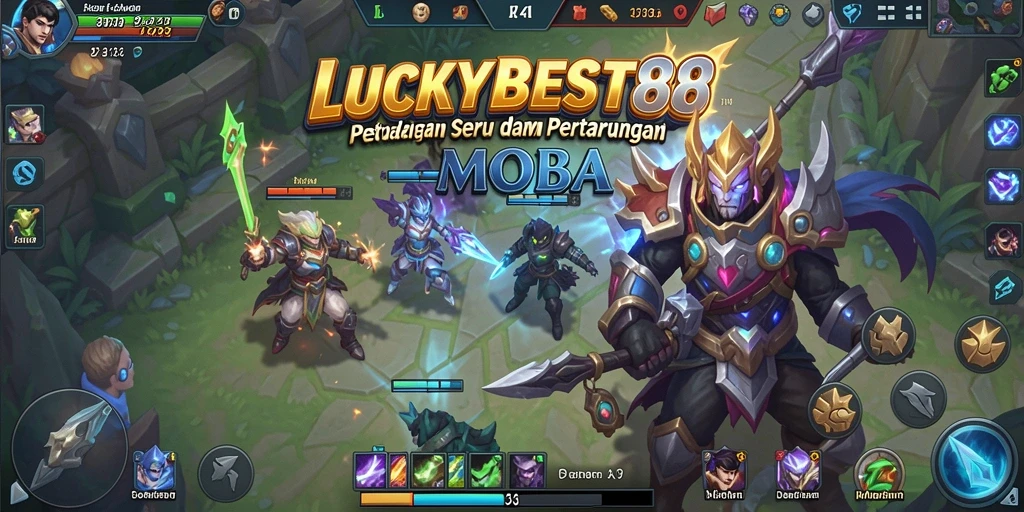 Tampilan seru pertarungan di LUCKYBEST88 dengan karakter beragam.