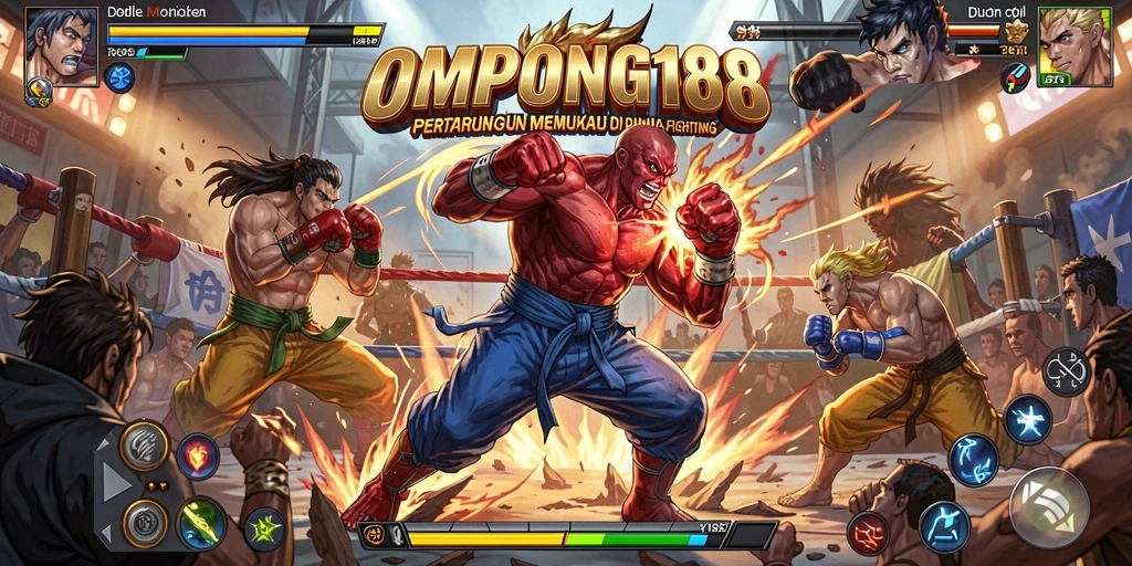 Tampilan aksi pertarungan seru di OMPONG188.