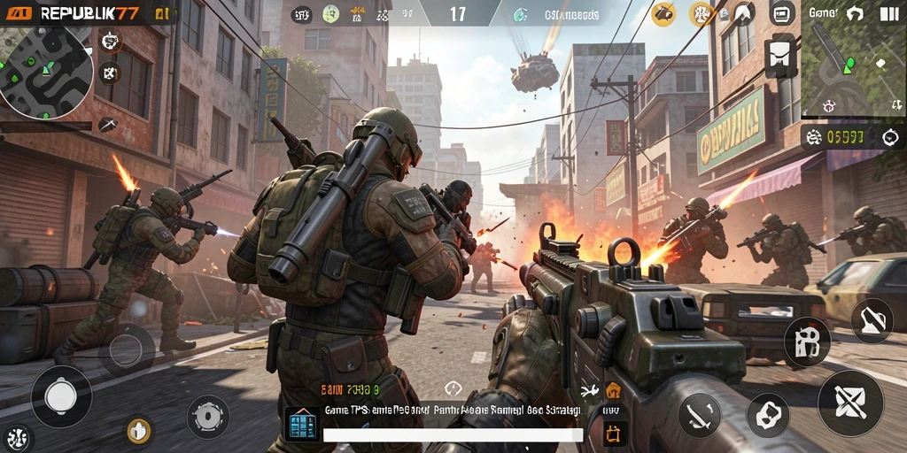 Gameplay mendebarkan dalam <strong>REPUBLIK77</strong> yang penuh aksi dan strategi.