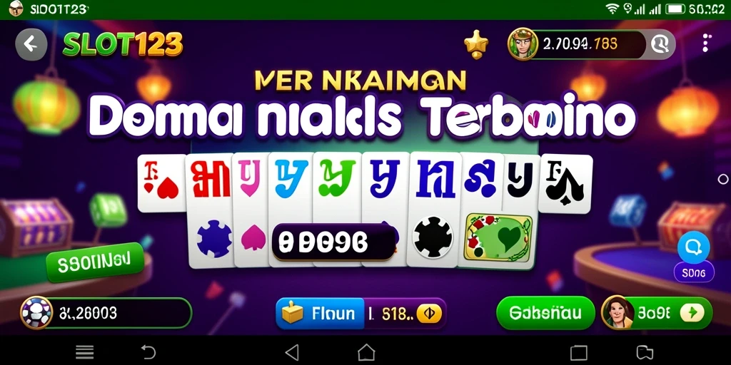Screenshot SLOT123 menampilkan aksi seru gameplay Domino.
