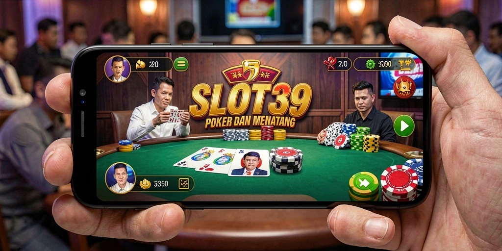 Tampilan screenshot SLOT39 menampilkan suasana permainan Poker yang mendebarkan.