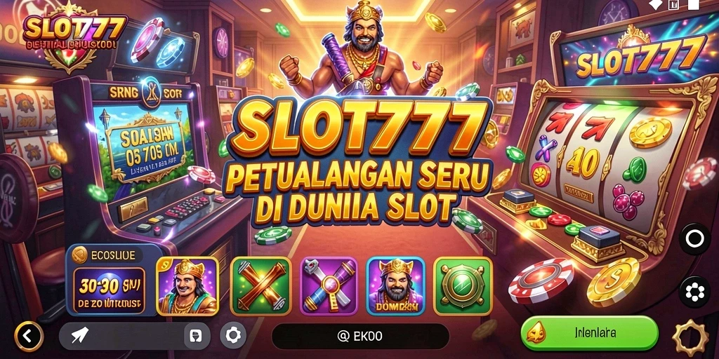 Screenshot utama SLOT777 menampilkan gameplay petualangan yang mendebarkan.