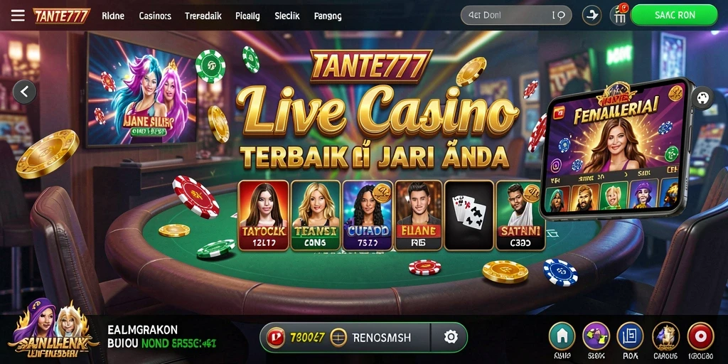 Tampilan gameplay Live Casino yang menarik dan interaktif dari TANTE777.