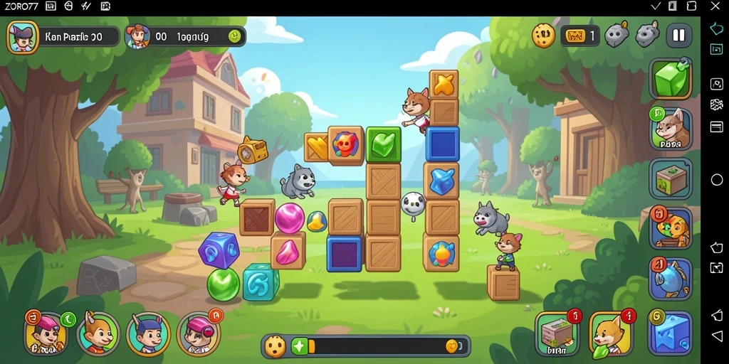 Screenshot gameplay Puzzle ZORO77 yang menantang.